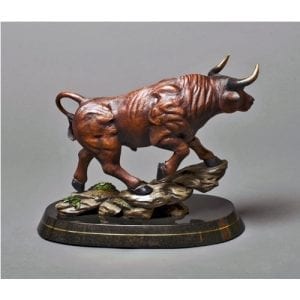 Enraged Bull back view