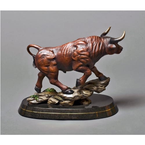 Enraged Bull back view