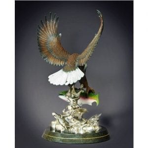 Eagle Wildlife Sculpture, back view