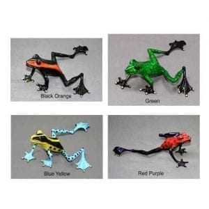 black/orange, green, blue/yellow, red/purple