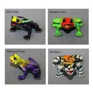 multi purple, redhead green, yellowhead purple, multi black