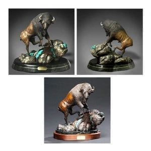 Bronze Bison Figure, more views