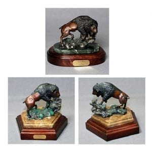 Bronze Buffalo Wildlife Art, more views