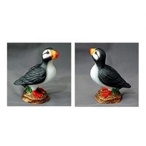 Bronze Collectible Puffin, side views