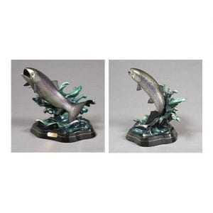 Bronze Sculpture Coho Salmon more views