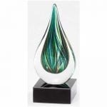 Tear Drop Art Glass Sculptures
