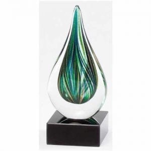 Tear Drop Art Glass Sculptures