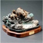 Wildlife Sculpture Bear and Cubs