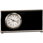 Black Desk Clock Engraved