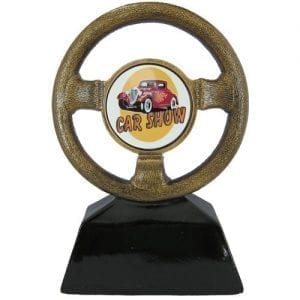 Gold Steering Wheel Trophy
