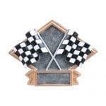 Racing Flag Car Plaque