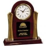 Tall Rosewood Desk Clock Engraved