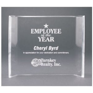 Clear Acrylic Award Crescents
