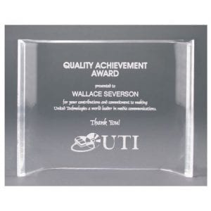 Clear Crescent Acrylic Award