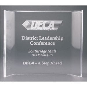 Clear Crescent Acrylic Award Trophies