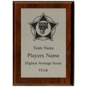 Golf Star Plaque