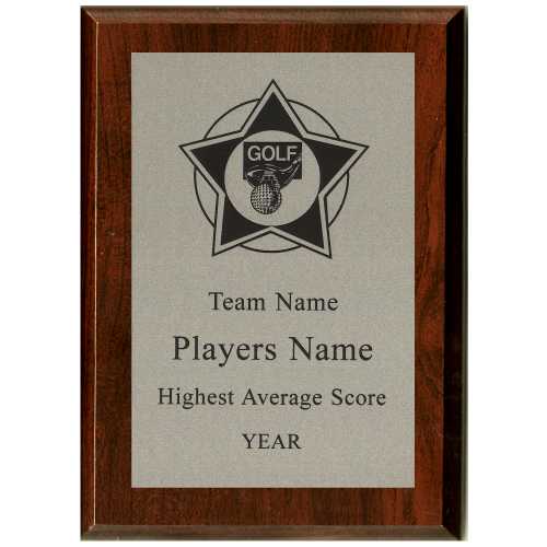 Golf Star Plaque