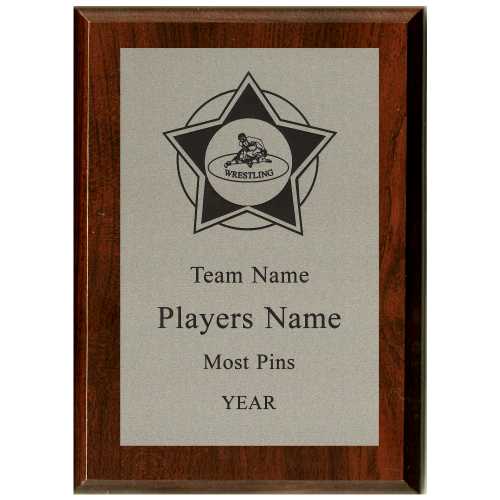 Wrestling Star Plaque