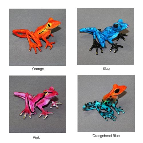 Delilah Bronze Frog Sculpture colors