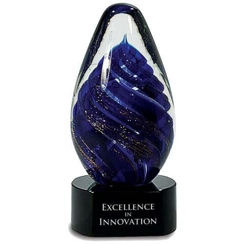 Tear Drop Art Glass Award