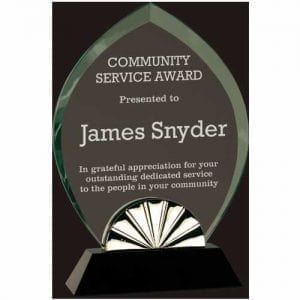 Oval Horizon Glass Award