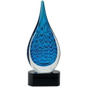 Rain Drop Art Glass Award