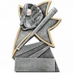Silver Resin Star Baseball Trophy