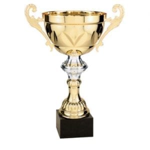 Gold and Silver Cup on Marble Base
