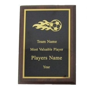 Flame Soccer Plaques