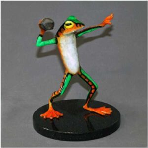 Frog Football Player Figurine - Image 1
