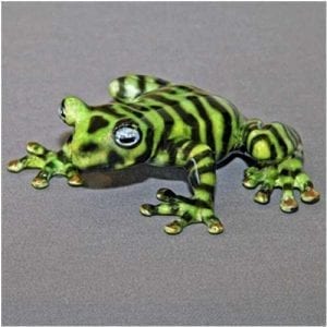 Tiger Frog Bronze Figurine