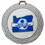 Custom Insert Medal White Bling