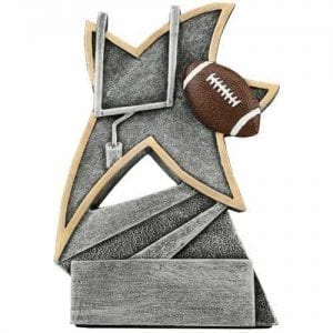 Silver Resin Star Football Trophy