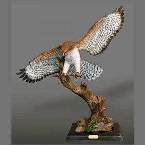 Bronze Hawk Statue