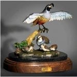 Bronze Quail Sculpture