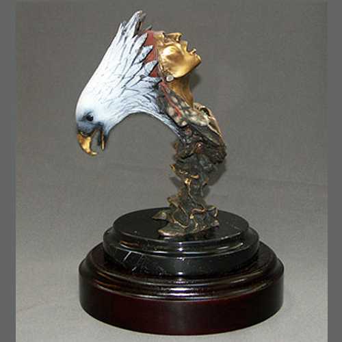 Eagle and Indian Figurine