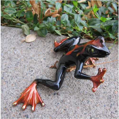 Frog Figure Hot Rod Black Orange Frog Figure Hot Rod Black Orange