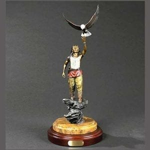 Indian and Eagle Statue