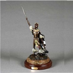 Zulu Warrior Bronze Sculpture