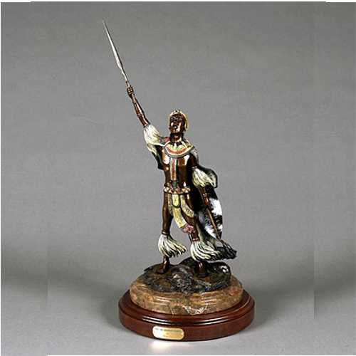 Zulu Warrior Bronze Sculpture