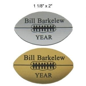 Engraved Football Shaped Plates