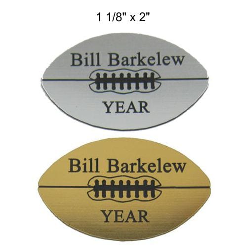 Engraved Football Shaped Plates