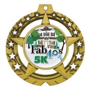 Large Star Insert Medals