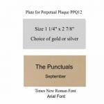 Plate for PPQ12 Plaque