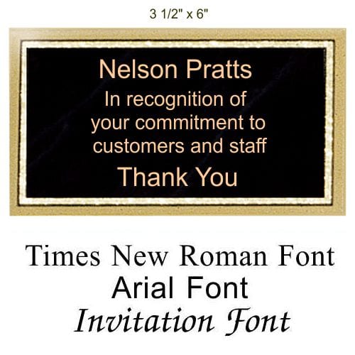 Engraved Black Metal Plates