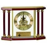 Four Pillar Rosewood Clock
