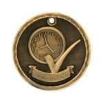 Perfect Attendance Medals in 3D
