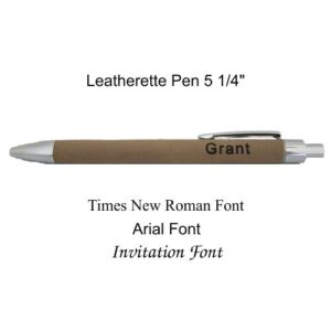 Engraved Leatherette Pens
