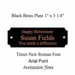 Customized Black Brass Plate