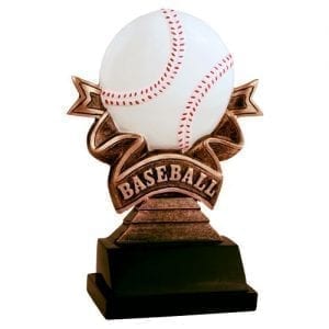Baseball Ribbon Resin Trophies